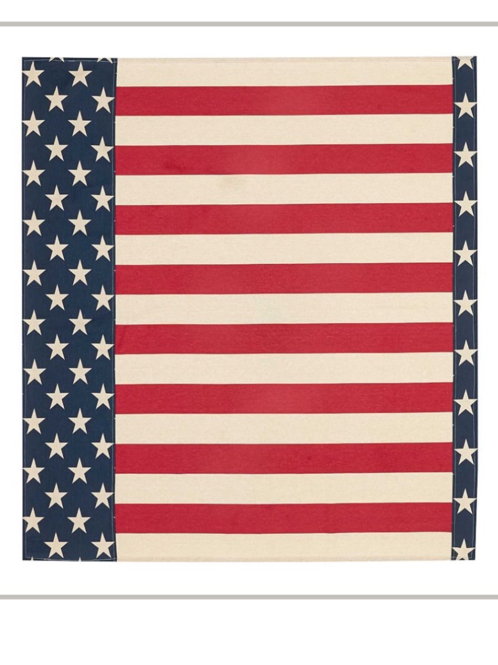 Pottery Barn American Flag Table Throw, 50x50